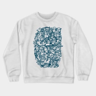 Blue Doodle Crewneck Sweatshirt